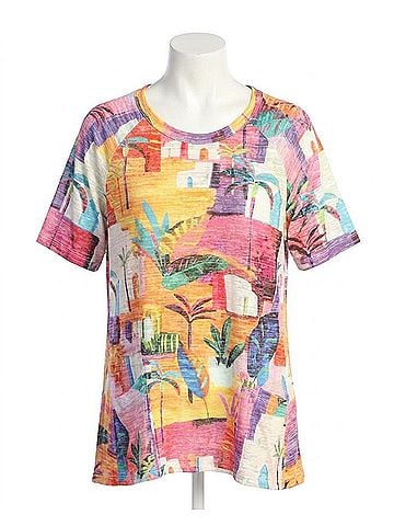 Jess & Jane Burnout Top in Cancun (view 1)