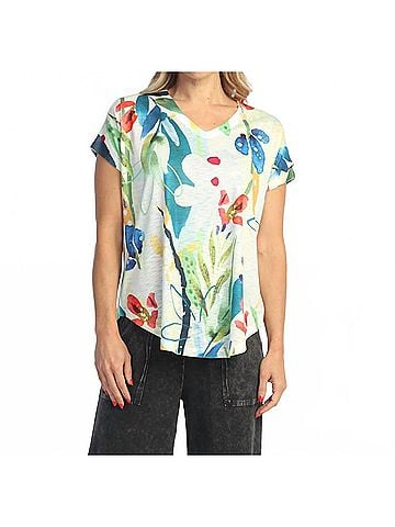 Jess & Jane Cap Sleeve Top in Lemonade (view 2)