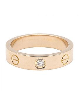 Cartier Cartier Mini Love Ring 1PD Ring, Jewelry, 18KPG (Pink Gold), Diamond, Women's, Gold Tone, Clear B4050700 (view 2)