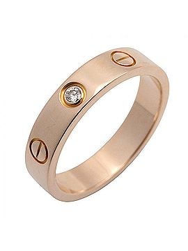 Cartier Cartier Mini Love Ring 1PD Ring, Jewelry, 18KPG (Pink Gold), Diamond, Women's, Clear/Gold Tone, B4056100 (view 1)