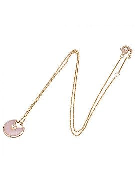 Cartier Cartier Amulette Pink Opal Necklace - 18K Gold (PG) with Diamonds Women's Pink/Clear/Gold Tones (view 2)