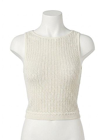 Joe's Jeans Crochet Boatneck Tank in White (view 1)