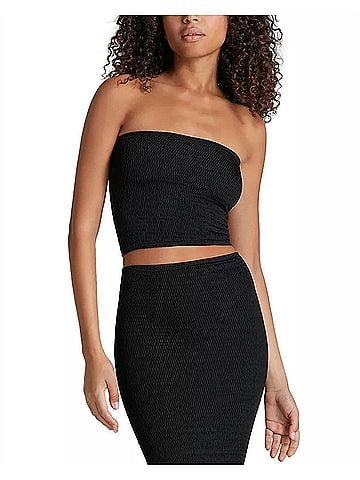 Commando Knit Tube Top in Black (view 2)