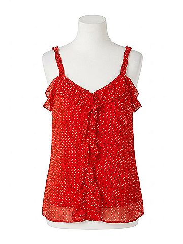 Ecru Scarlet Top in Red (view 1)