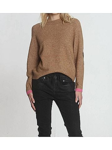 Label + Thread Darling Cozy Crew Top in Ginger (view 2)