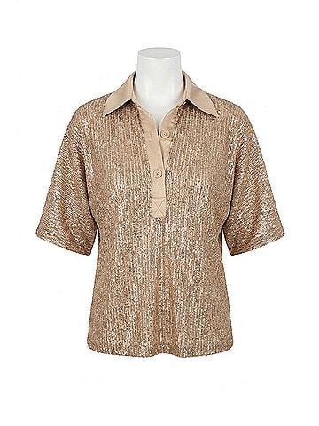 Trina Turk Aika Top in Gold (view 1)