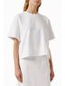 Jonathan Simkhai Solid White Amaru Embellished Tee in White Size XS - photo 2