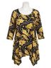 White Mark Black Plus Size Alegra Tunic Top in Black/Gold Size 3X - photo 1