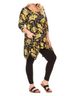 White Mark Black Plus Size Alegra Tunic Top in Black/Gold Size 3X - photo 4