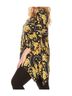 White Mark Black Plus Size Alegra Tunic Top in Black/Gold Size 3X - photo 6