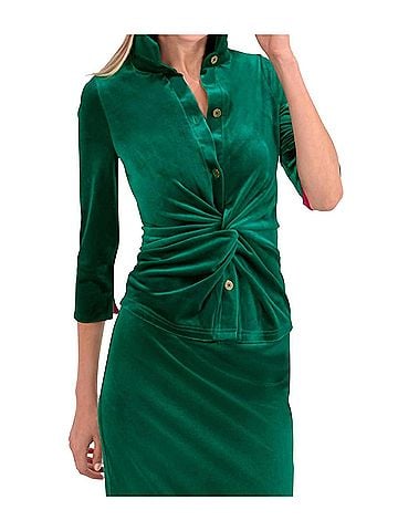 Gretchen Scott Designs Twist &amp; Shout Top in Green (view 2)