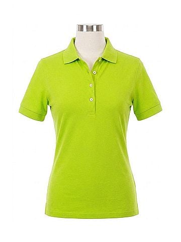 Gretchen Scott Designs Gripe Less Short Sleeve Polo Shirt in Lime Green (view 1)