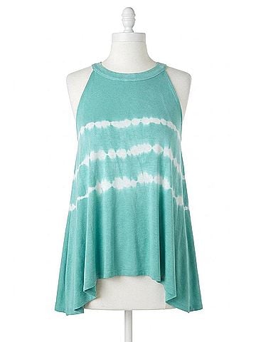 She + Sky Sleeveless Tie Dye Tank in Dusty Jade (view 1)