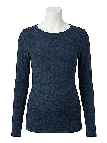 Beyond Yoga Featherweight Count On Me Maternity Crew Pullover in Navy (view 1)