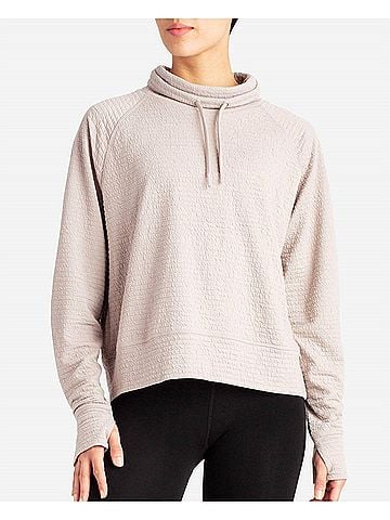 Danskin Textured Pullover Sweatshirt in Atmosphere (view 2)