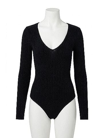 Ronny Kobo Talma Bodysuit in Black (view 1)