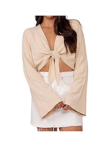 Rusty Wren Top in Taupe (view 2)