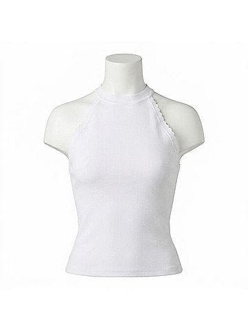 Autumn Cashmere Racerback Top in White (view 1)