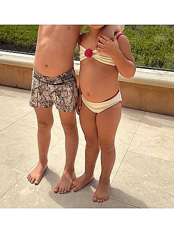 Montce Kid's Mini Swim Trunk in Camo (view 2)