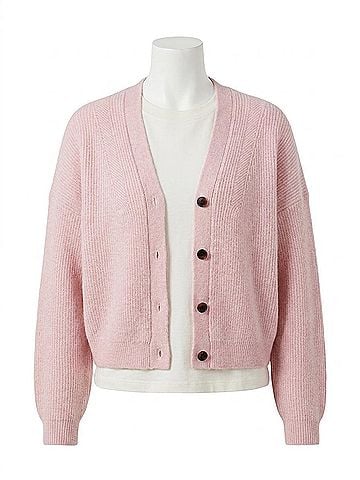 Scotch & Soda Melange Cardigan in Pink (view 1)