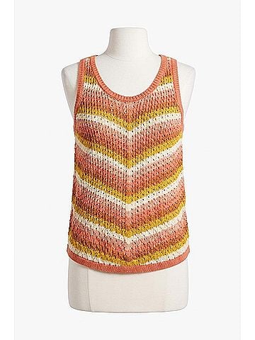 Tribal Crew Neck Racer Back Sweater in Cyder Multi (view 1)