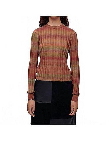 RE/DONE Poor Boy Rib Slim Pullover in Bayleaf Combo (view 2)