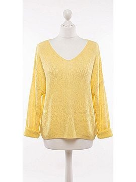 GiGi Moda Caprice Scoop Neck Textured Sweater in Yellow (view 1)