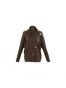 Marble Women'S Oversized Cotton Sweater in Chocolate (view 2)