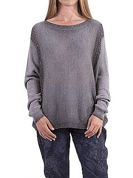 GiGi Moda Vena Scoop Neck Sweater in Gray (view 2)