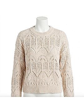 Autumn Cashmere Boxy Pointelle Crew Top in Ballet Slipper (view 1)