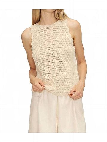 Melissa Nepton Mirali Knit Sweater Top in Cream (view 2)