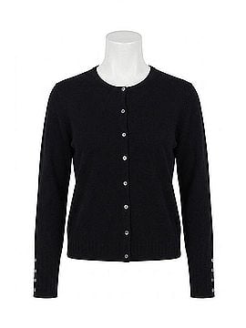 Marble Women's Basic Crewneck Cardigan in Black (view 2)