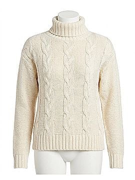 Grace & Lace Cable Knit Sweater in Ivory (view 1)