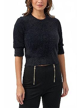 Trina Turk Maliah Fuzzy Sweater in Black (view 2)