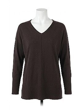 Metric Knits V-Neck Sweater in Chocolate (view 1)