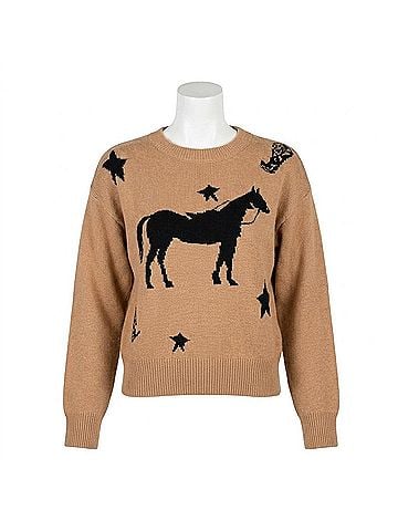 THML Starry Stallion Knit Sweater in Brown (view 1)