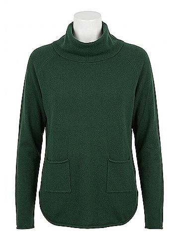 FDJ Cowl Neck Sweater in Spruce (view 1)