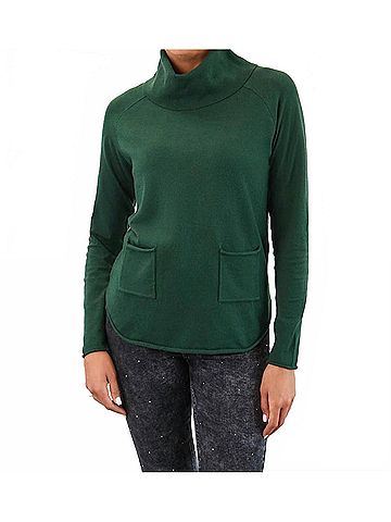 FDJ Cowl Neck Sweater in Spruce (view 2)