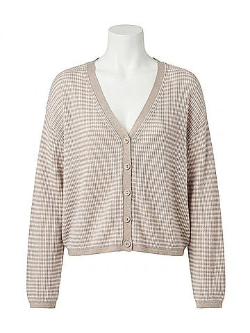 Splendid Bri Striped Cardigan in Fawn Stripe (view 1)