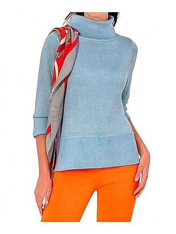 Gretchen Scott Designs Carolina Sorbet Turtleneck Sweater in Pale Peri (view 2)