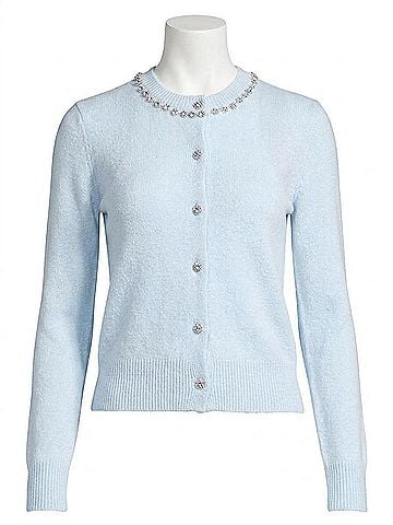 Design History Crewneck Cardigan in Cloud (view 1)