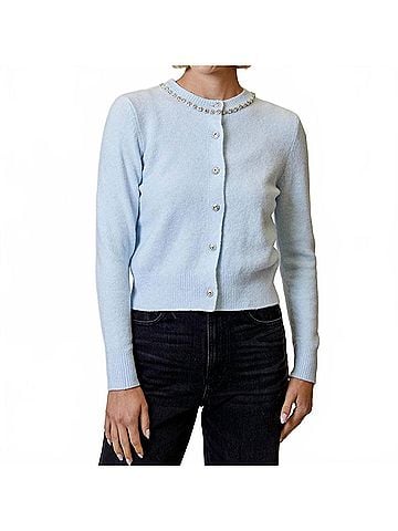 Design History Crewneck Cardigan in Cloud (view 2)