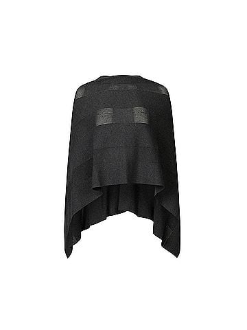 J'envie Women's Belle Textured Poncho in Steel (view 1)