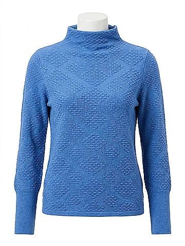 Nic + Zoe Textured Diamonds Sweater in Mineral (view 1)