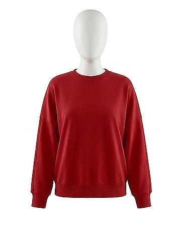 Beyond Yoga Luxefleece Oversized Sweatshirt in Holly Red (view 1)