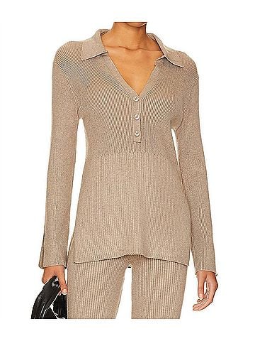 525 America Gemma Top in Cashew Heather (view 2)