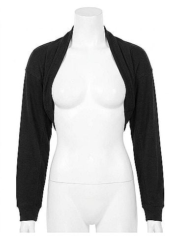 Beyond Yoga Duet 2-Way Convertible Shrug in Black (view 1)