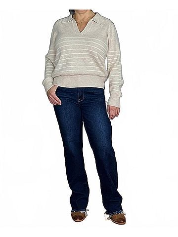 White Birch Classically Casual Sweater in Oatmeal (view 2)