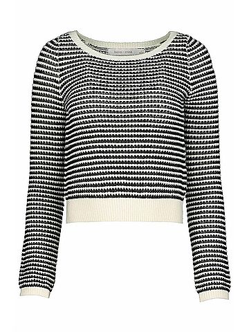 Bishop + Young Women's Archer Pullover Sweater in Black Stripe (view 2)