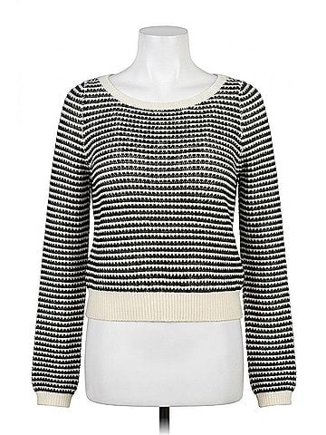 Bishop + Young Women's Archer Pullover Sweater in Black Stripe (view 1)